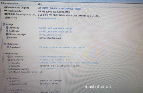 Clevo M665S Notebook Intel Cel.1.6 GHz incl Tasche und Software 15,4 Zoll WXGA