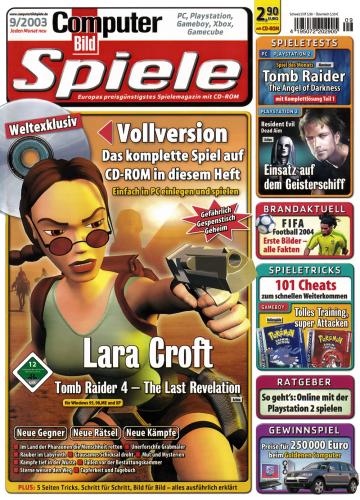 Tomb Raider 4 The Last Revelation Computer Bild Spiele Ausgabe 9/2003 PC CDROM