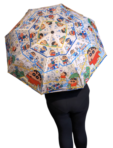 Crayon Shin-Chan Anime Unisex Automatik Regenschirm und UV Sonnenschirm