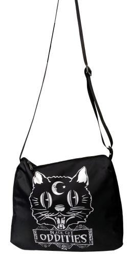 Schultertaschen - Umhängetasche für Damen - Umschlagtasche - Black Cat ODDITIES