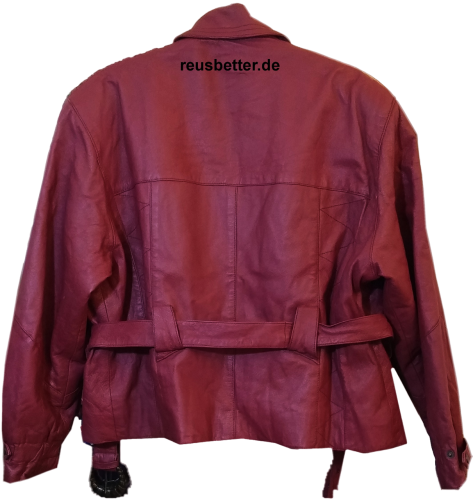 Exclusive Damen Echt Lederjacke Vintage Lederjacke in Rot