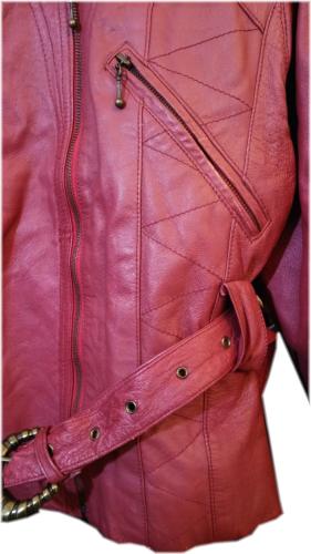 Exclusive Damen Echt Lederjacke Vintage Lederjacke in Rot