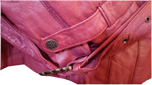 Exclusive Damen Echt Lederjacke Vintage Lederjacke in Rot
