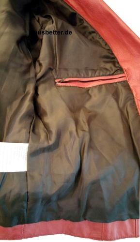 Exclusive Damen Echt Lederjacke Vintage Lederjacke in Rot