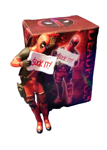 Deadpool Deko Figur Kantensitzer | Desktop Figur $UCK IT! - mit Box