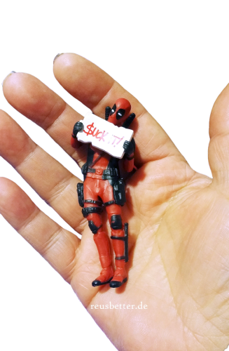 Deadpool Deko Figur Kantensitzer | Desktop Figur $UCK IT! - mit Box