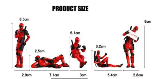 Deadpool Deko Figur Kantensitzer Auto - Desktop Figur mit Box