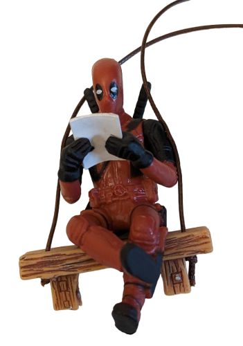 Deadpool 3D Figur mit Schauckel Anhänger Auto-Garten-Fenster Deko