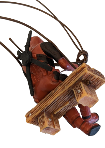 Deadpool 3D Figur mit Schauckel Anhänger Auto-Garten-Fenster Deko