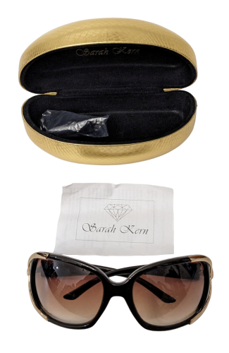 Design Damen Sonnenbrille Sarah Kern mit Goldenem Hartschalen Etui