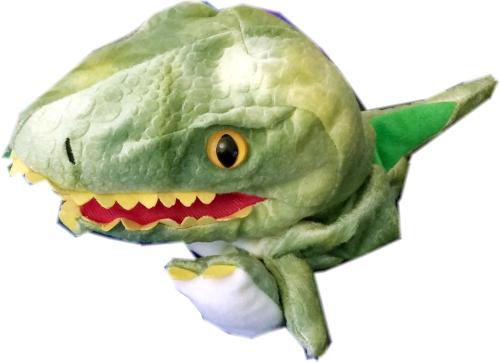 Handspielpuppe Tyranosaurus Rex  Handpuppe mit Klappmaul  Grün