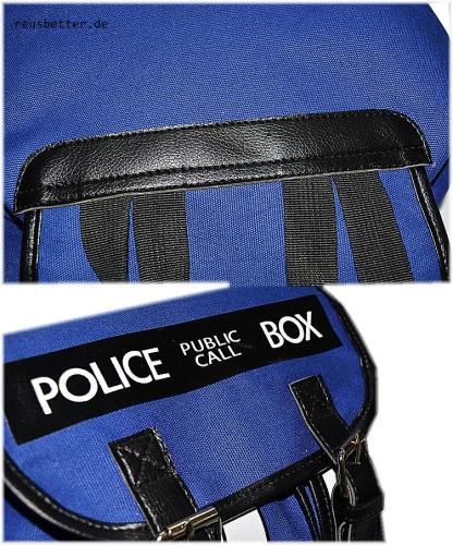 Doctor WHO | Tardis - Police - Box | großer Rucksack in Blau