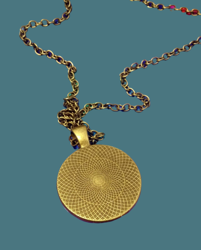 Doctor Who GALLIFREYAN Time Lord  HALSKETTE  Glascabochon Blau Silber