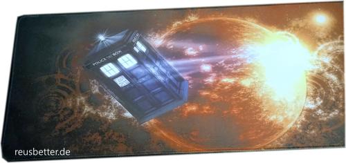 Doctor Who - GALLIFREYAN - Tardis Police Box | Schreibtisch Unterlage - Mauspad XL