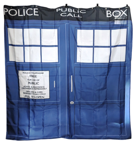 Doctor Who TARDIS Police Box Duschvorhang 180x180cm