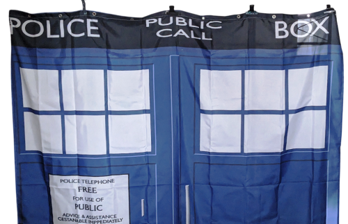 Doctor Who TARDIS Police Box Duschvorhang 180x180cm