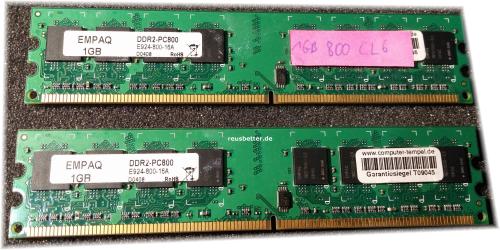 PC Arbeitsspeicher EMPAQ 2x1GB E924-667-16A DDR2-PC800