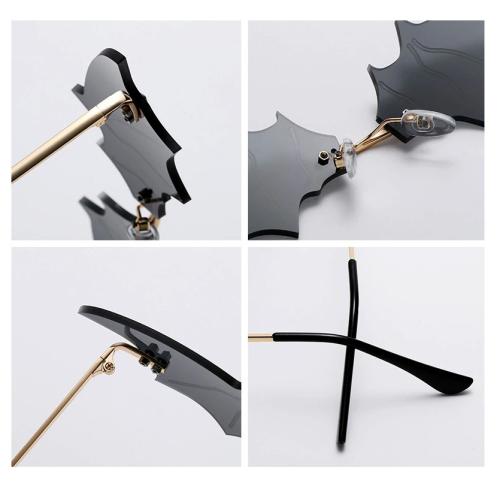 Fledermaus Vampir Sonnenbrille Gothic Brille Unisex Schwarz
