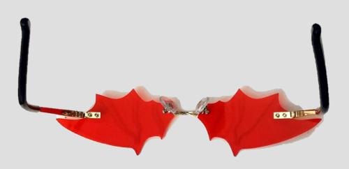 Fledermaus Vampir Sonnenbrille Gothic Brille Unisex ROT