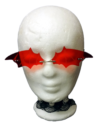 Fledermaus Vampir Sonnenbrille Gothic Brille Unisex ROT