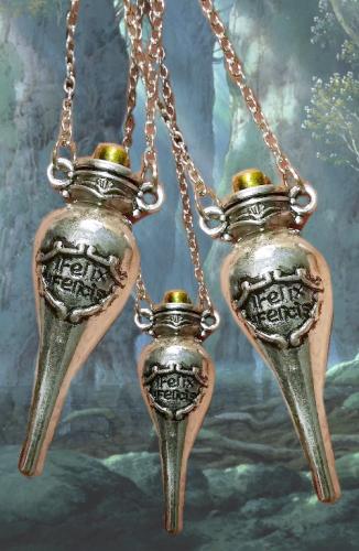 Harry Potter Felix Felicis Amphore Anhänger mit Halskette Silber