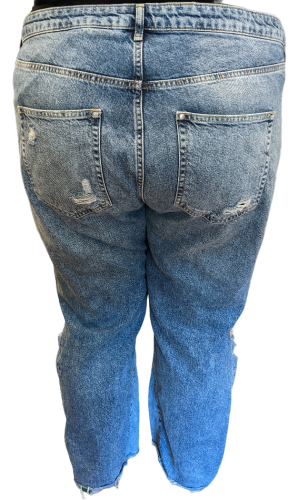Damen Fetzenjeans | Übergröße EUR 56 | Kick Flare | High Waist  Damen Jeans von H+M