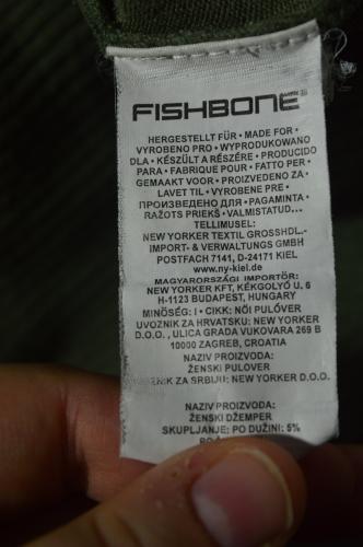 Fishbone ✿ Damen Sweatshirt ✿ V-Ausschnitt ✿ New Yorker
