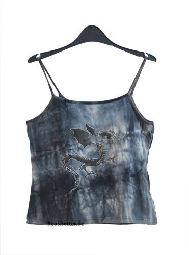 Damen Träger Top Fishbone Batik Drachen