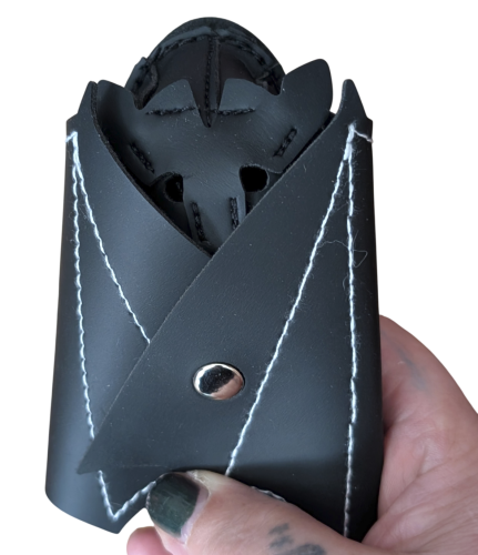 Münzbörse aus PU-Leder | Gothic Fledermaus