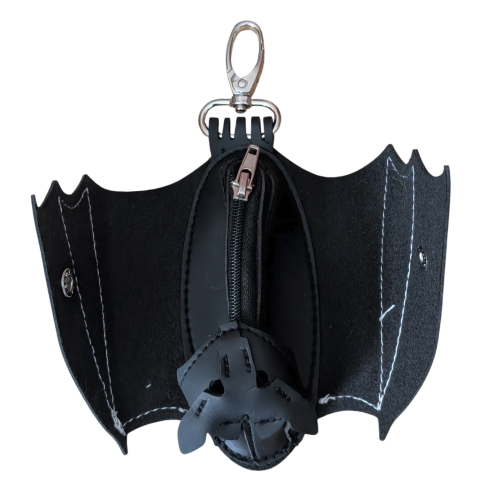 Münzbörse aus PU-Leder | Gothic Fledermaus