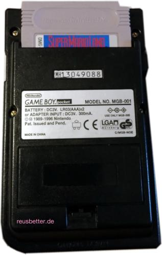 NINTENDO GAME BOY POCKET Handheldspiele Konsole SCHWARZ - MGB-001