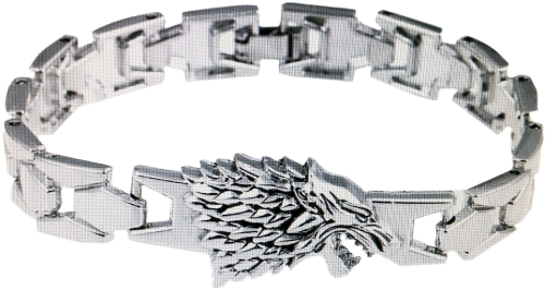 Game of Thrones Armband Haus Winterfell Silber Armband Wolf