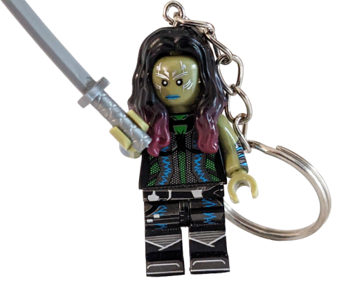 Gamora Metall Schlüsselanhänger LOZ Baustein Set DIY Geschenk