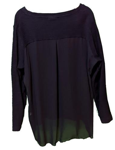 Damen Longshirt Bluse Gina Benotti 52-54 schwarz mit Pailletten