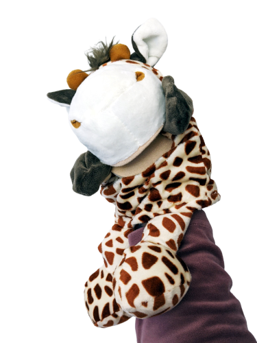 Handspielpuppe Giraffe Handpuppe mit Klappmaul