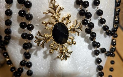 Gothic Barock Vampier Krone Glas Kristall Steine Schwarz Madonnas Halos Crowns-Kopfbedeckung