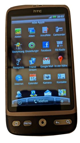 HTC Desire PB99200 Smartphone ❖ 3.7 Zoll ❖ 8GB SD Karte ❖ Android Handy ❖ Graphit