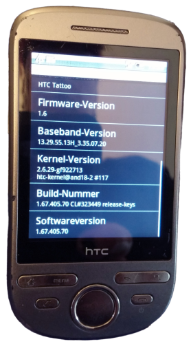 HTC Tattoo Smartphone 2.8 Zoll Touchscreen Silber