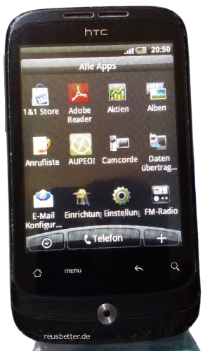 HTC Wildfire A3333 Smartphone 5MP Android 2.1- 3.2 Zoll