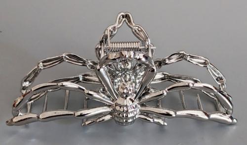 Haarclip Spider Metall Haar Accessoires Silber Gothic Haarspange