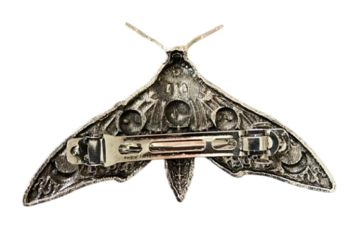 Haarspange Silber Motte Viking, Gothic, Vintage Haarschmuck
