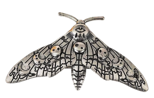 Haarspange Silber Motte Viking, Gothic, Vintage Haarschmuck