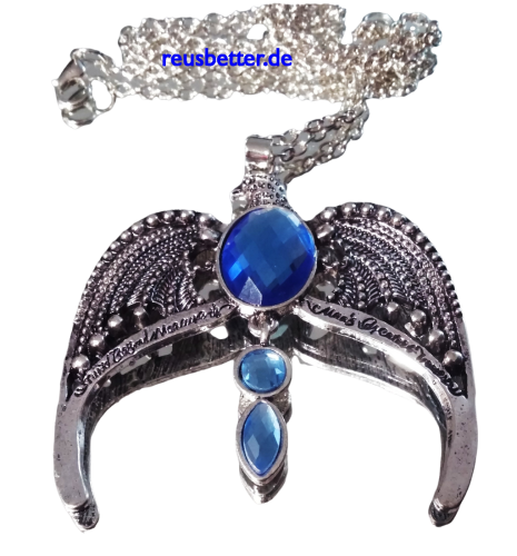 Harry Potter Ψ Ravenclaw Diadem Halskette Phönix Silber - Blau