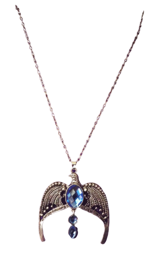 Harry Potter Ψ Ravenclaw Diadem Halskette Phönix Silber - Blau