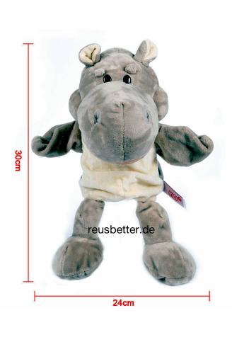 Handspieltier Handpuppe | Nilpferd mit Sprechmaul und Knopfaugen von NICI