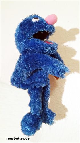 Handspielpuppe | GROBI aus der Sesamstrasse |  Klappmaul