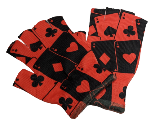 Handschuhe Joker Karten Harley Quinn Fingerlose Unisex Handschuhe