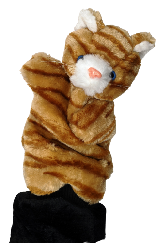 Tiegerkatze Handspieltier Handpuppe Webpelz Katze Handpuppe