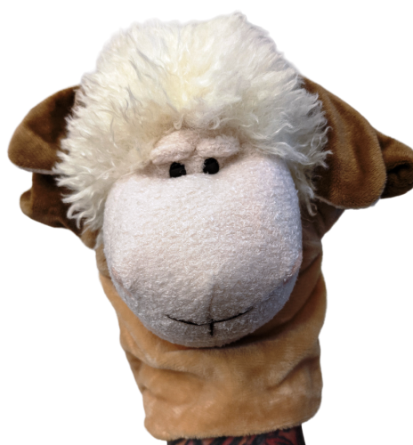 Schaf Handspieltier Handpuppe Schaf mit Klappmaul Nici 27 cm