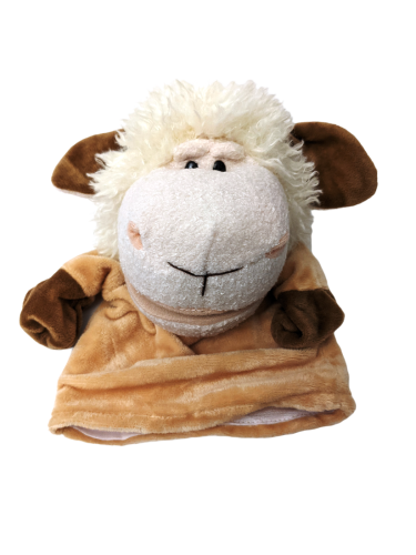 Schaf Handspieltier Handpuppe Schaf mit Klappmaul Nici 27 cm